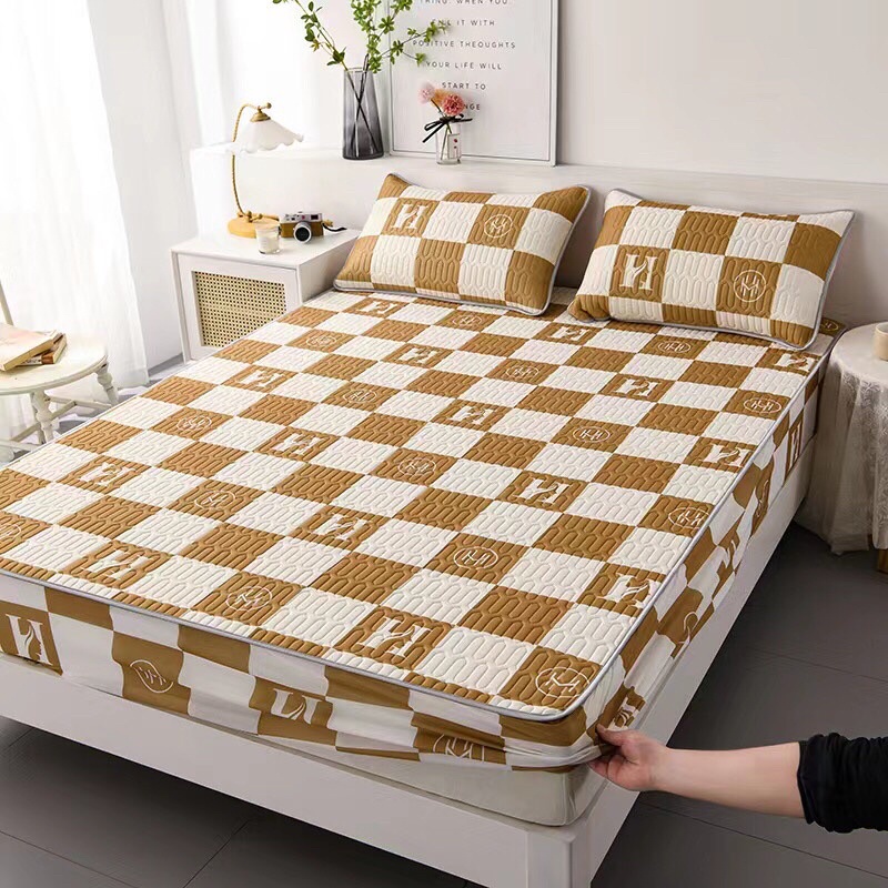 CHIẾU ĐIỀU HOÀ CAO SU NON BỌC CHUN MẪU LV MỚI NHẤT 2022 đủ 3 size