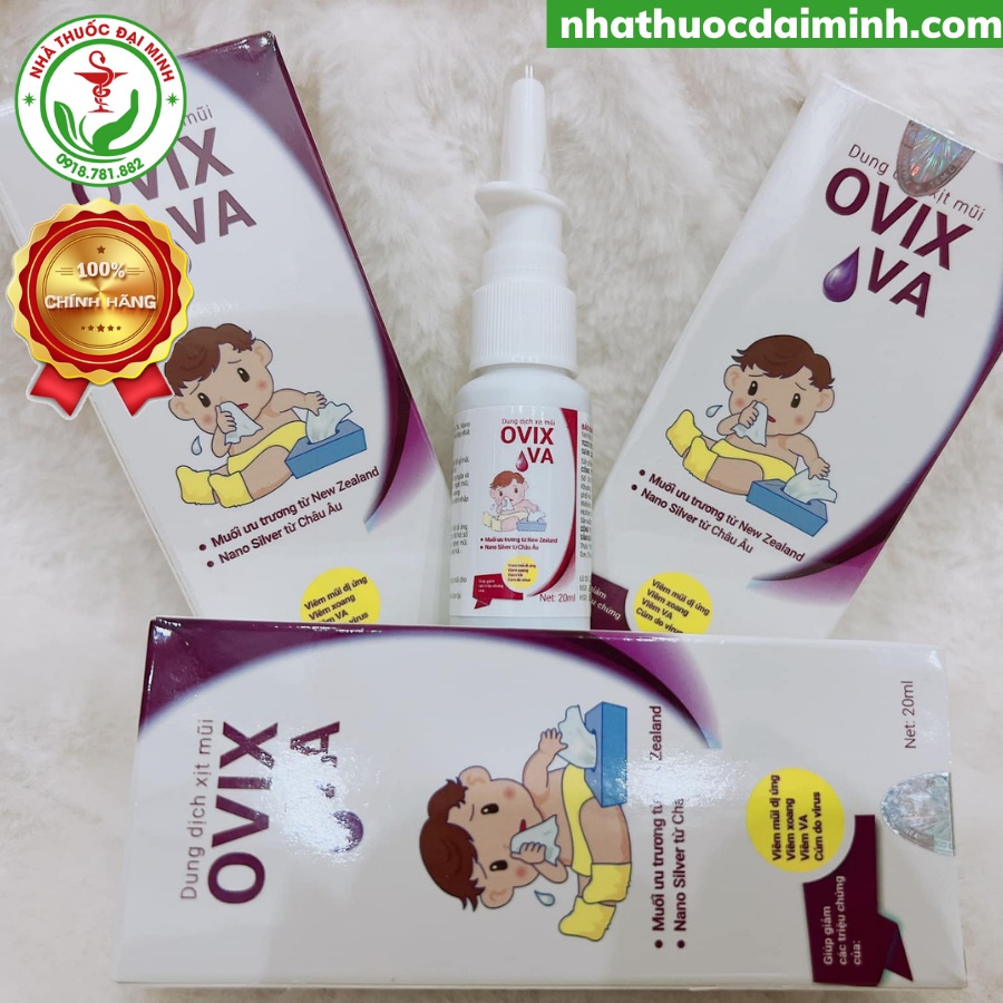 Xịt Mũi Ovix VA - Hết Lo Viêm Mũi Dị Ứng, VA, Viêm Xoang