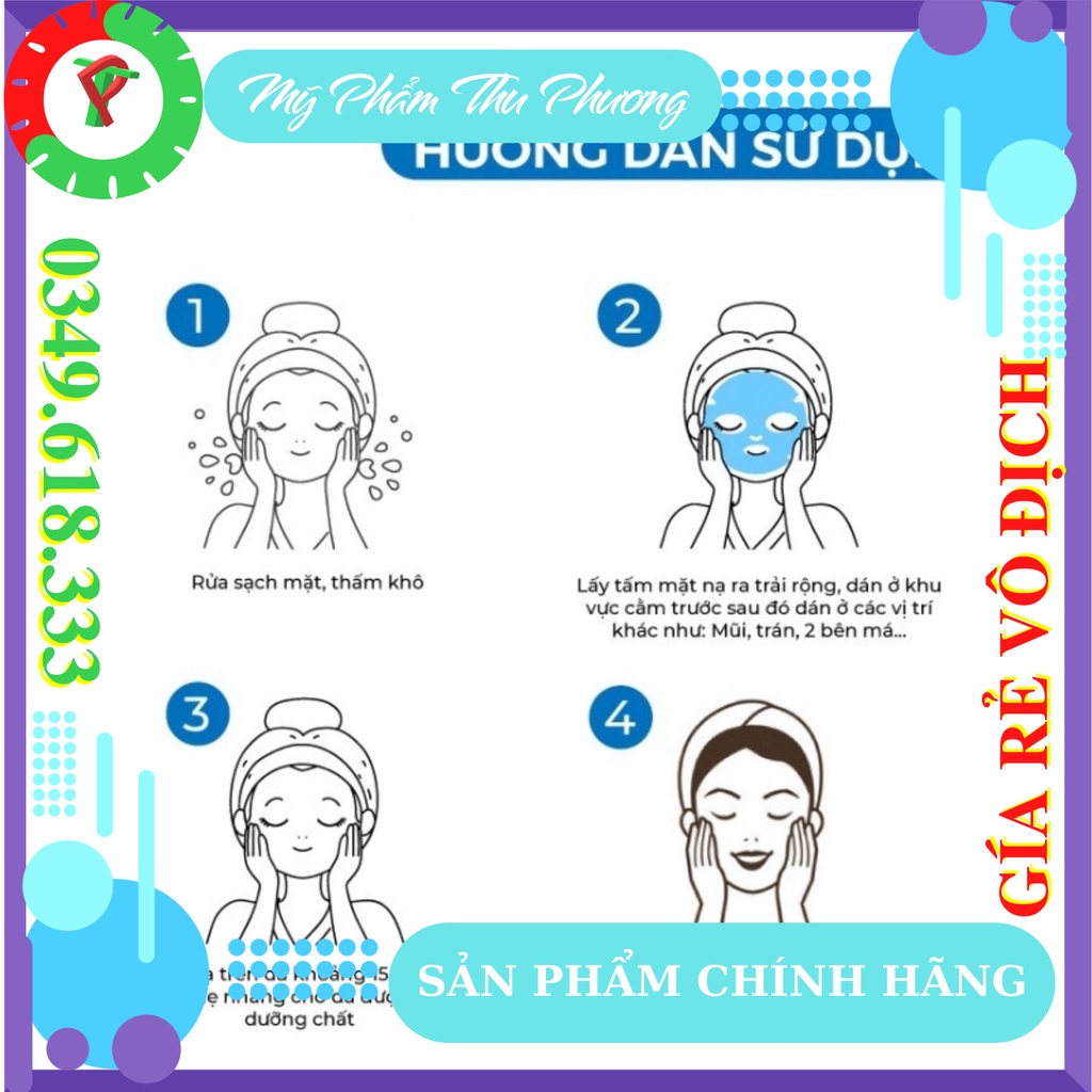 10 Mặt nạ dưỡng da thiên nhiên nhân sâm đỏ mỹ phẩm chăm sóc da chính hãng Hàn Quốc 3W Clinic Fresh red gingseng mask