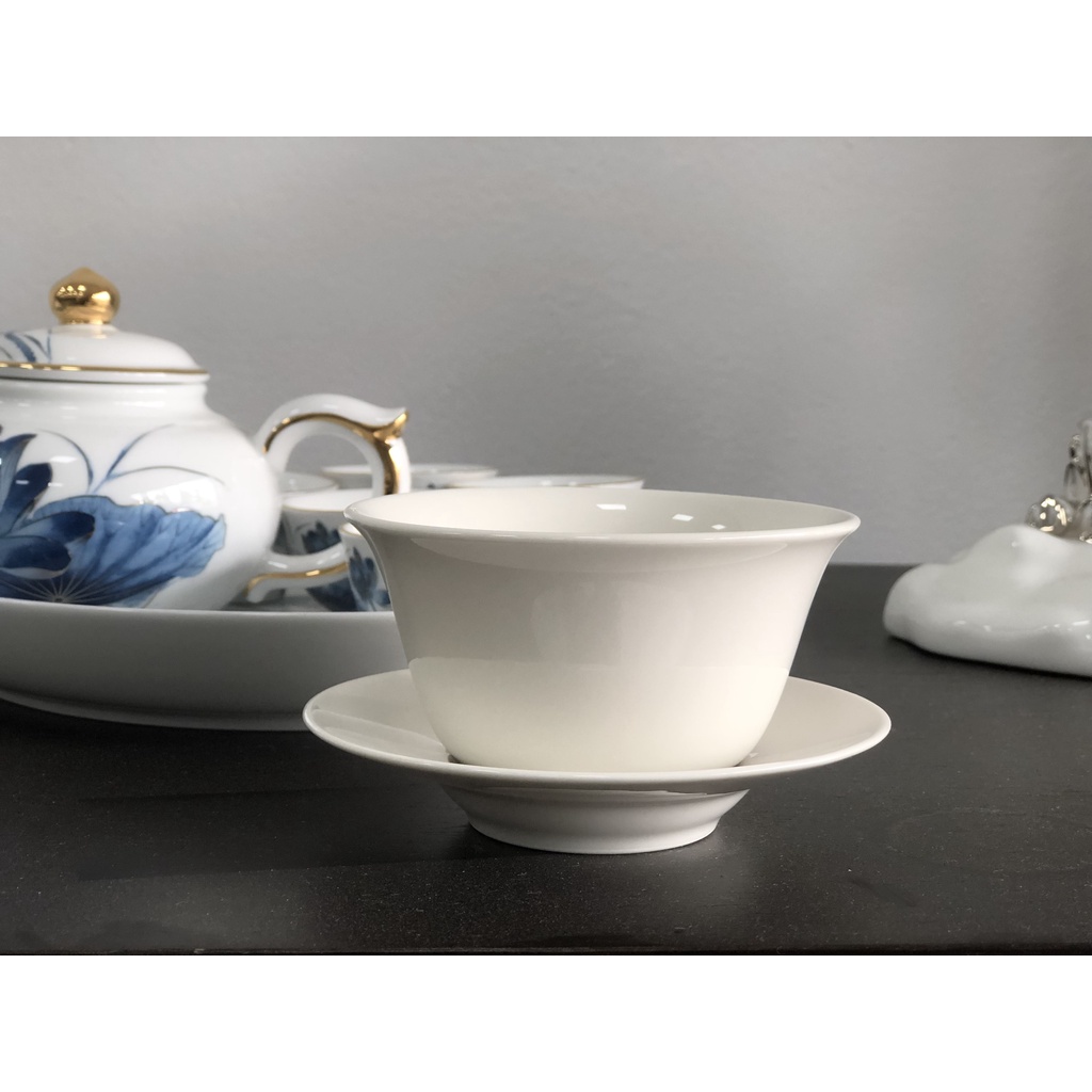 Bộ tách trà 0.18l và dĩa lót tách 12 cm Bằng Sứ Hàng Đẹp, Cao Cấp Dùng Trong Gia Đình