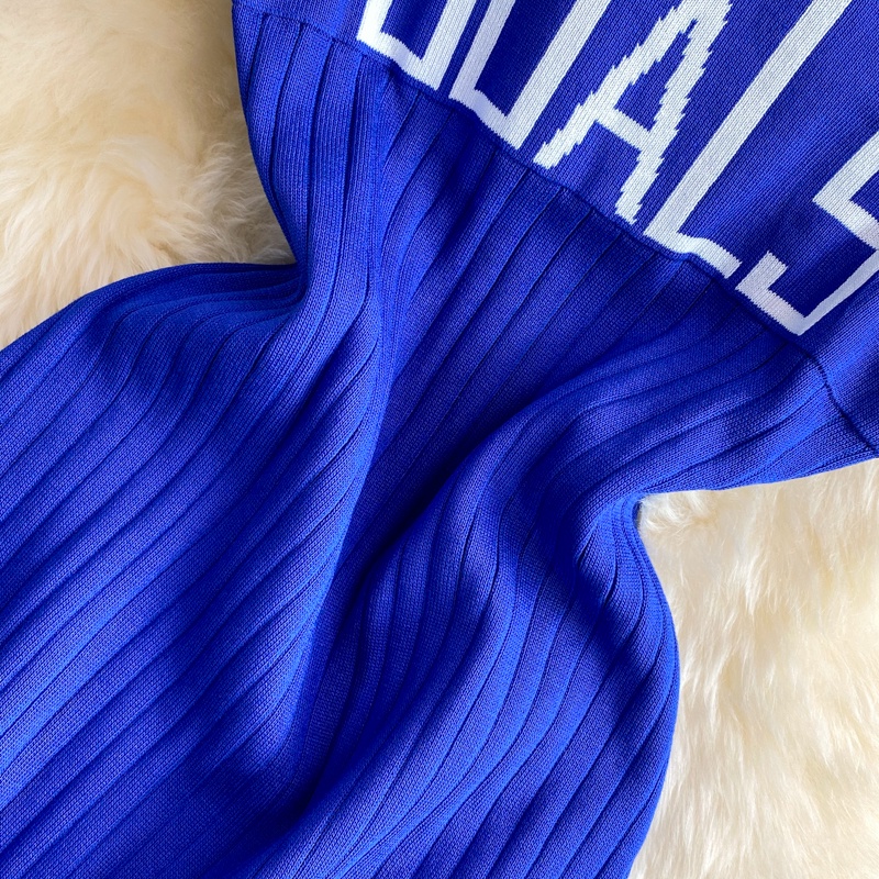 Váy 2 dây body len tăm dệt kim đầm ôm nữ sexy xanh coban gợi cảm sang chảnh tiểu thư bánh bèo hàng quảng châu cao cấp