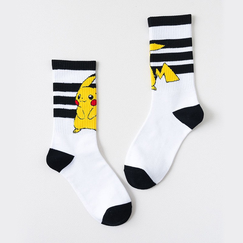 Tất qua mắt cá chân unisex hình Pokemon Pikachu phù hợp sử dụng hàng ngày