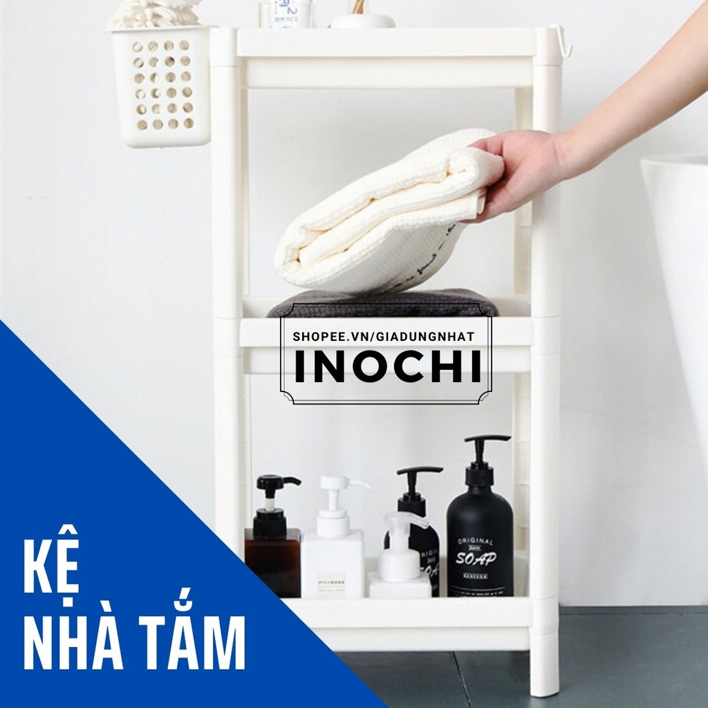 Kệ Đa Năng INOCHI Nhựa 3 Tầng Dùng Để Đựng Gia Vị Nhà Bếp Đựng Đồ Thực Phẩm Hoặc Làm Giá Để Đồ Nhà Tắm Phòng Ngủ