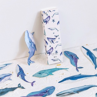 Hộp 30 bookmark hình cá voi bằng giấy