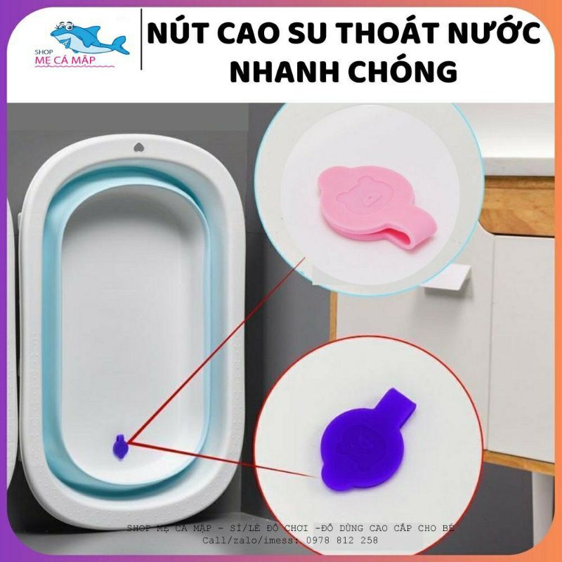 thau chậu tắm, rửa mặt gấp gọn có tháo nước cao cấp cho bé enfa  vbcare🍒🍒freeship🍒🍒hkm sữa enfa