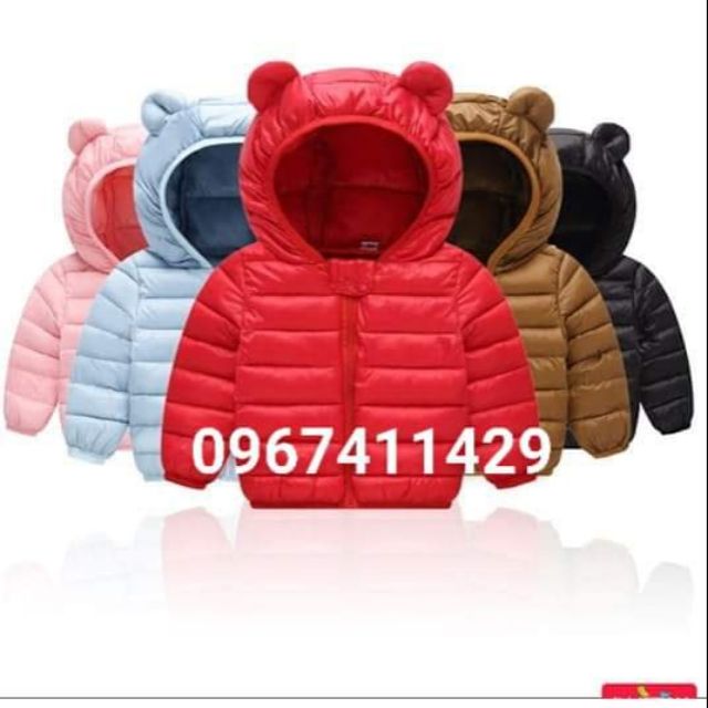 Áo phao tai gấu cho bé