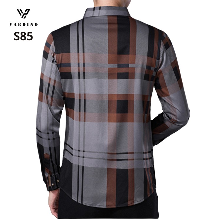 Áo sơ mi kẻ nam chính hãng VARDINO tay ngắn / dài dáng ôm xuông suông vừa không nhăn mát trung niên công sở mẫu mới s84 | BigBuy360 - bigbuy360.vn