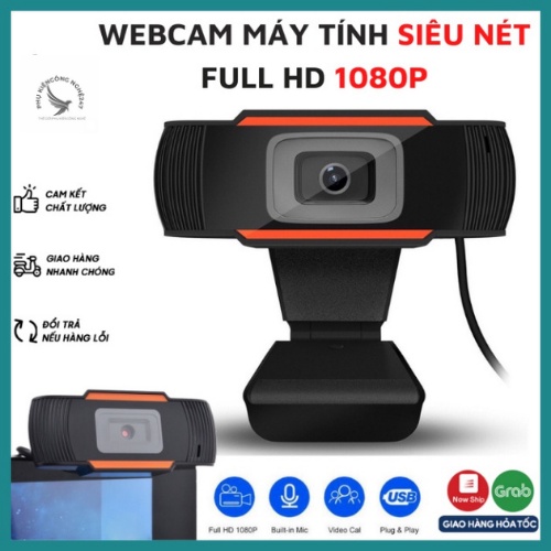 Webcam máy tínhfull hd 1080P có mic, web camera laptop full box siêu nét hỗ trợ livestream, học trực tuyến