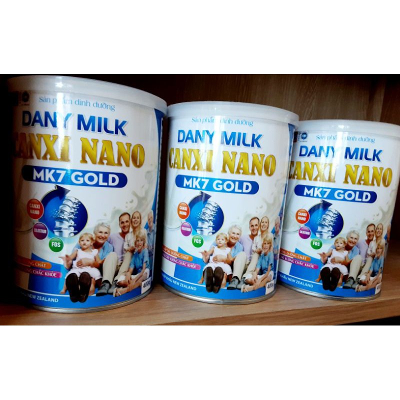 Sản Phẩm Dinh Dưỡng Dany Milk Caxi Nano MK7 Gold( hộp 400g)