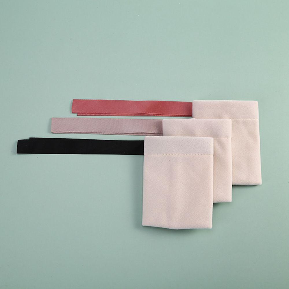 Túi Đựng Quà Vòng cổ Bằng Vải Flannel Phối Ruy Băng Thời Trang