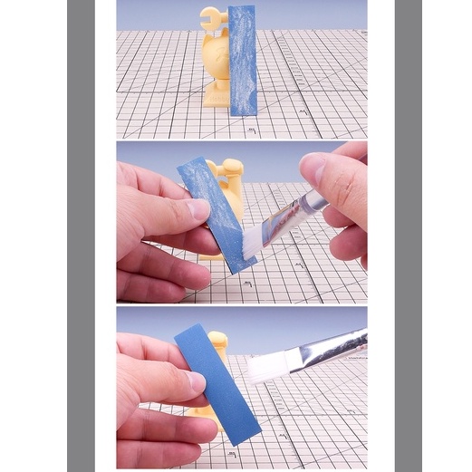 Hobby Mio: Hộp 10 tấm giấy nhám bọt biển chà nhám mô hình chuyên dụng