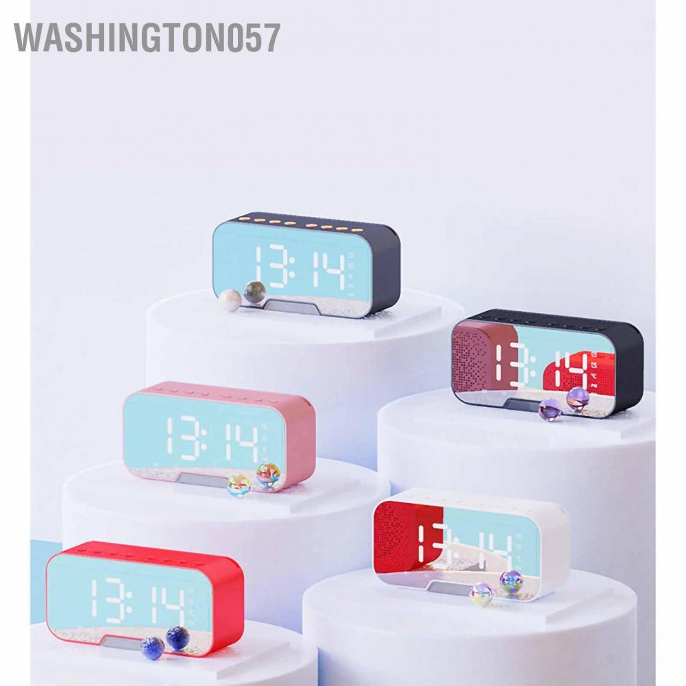 Có thể bán buôn Gương Loa Bluetooth không dây Đài FM Cắm vào Thẻ Quà tặng Sáng tạo Đồng hồ Báo thức cho Sinh viên Hàng giao ngayWashington057