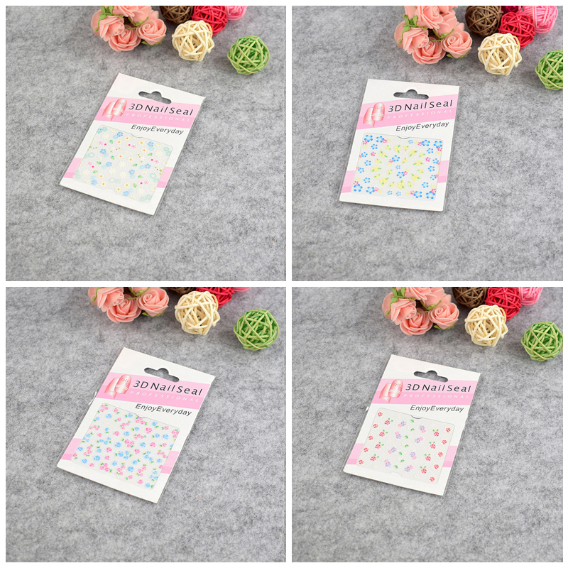 [Hàng mới về] Tờ hình dán họa tiết ngôi sao / hoa / ngôi sao 3D đơn giản dễ thương màu sắc ngẫu nhiên