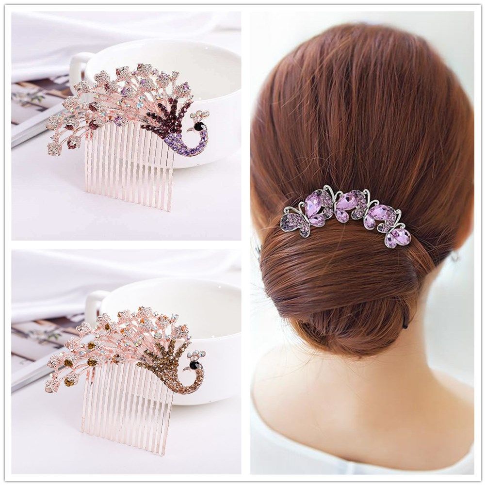 Lược Cài Tóc Hình Bướm Sang Trọng Cho Cô Dâu