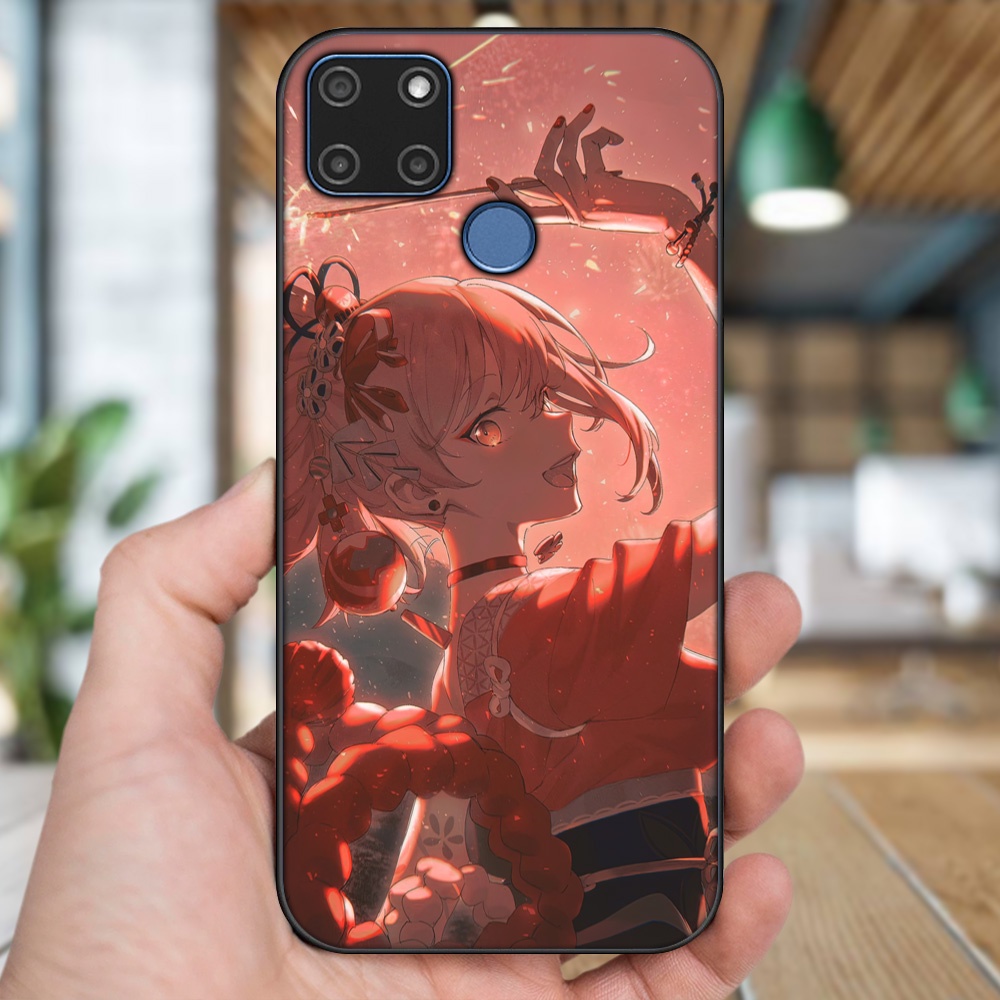 Ốp lưng Realme C12, C21Y viền đen in hình Yoimiya Genshin Impact