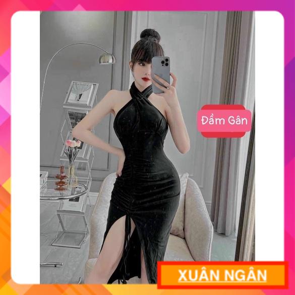 ĐẦM BODY RÚT DÂY CHÉO CỔ,ĐẦM BODY CỔ YẾM HÓT