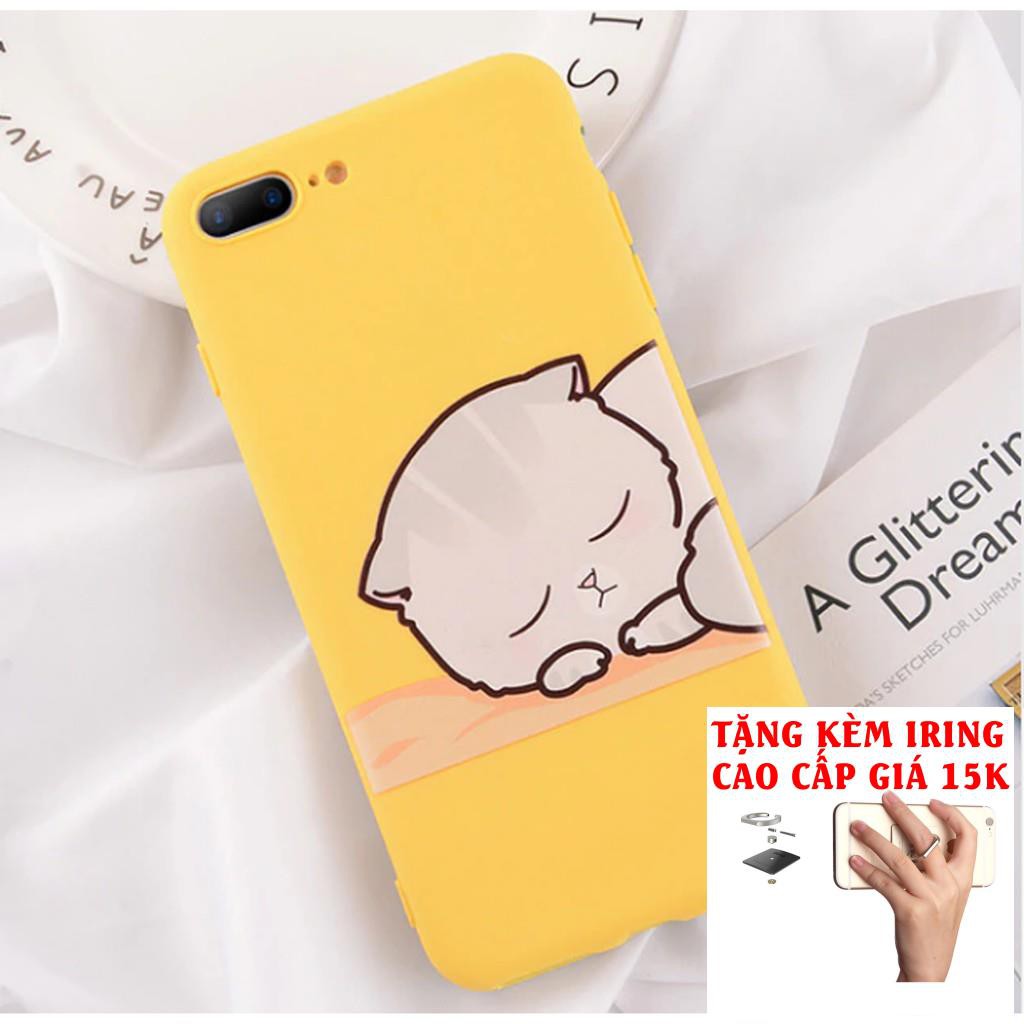 [Ốp điện thoại giá rẻ] [ELMT20K Giảm 20K] ỐP IPHONE DẺO MÀU IN HÌNH CHÓ CON - MÈO CON