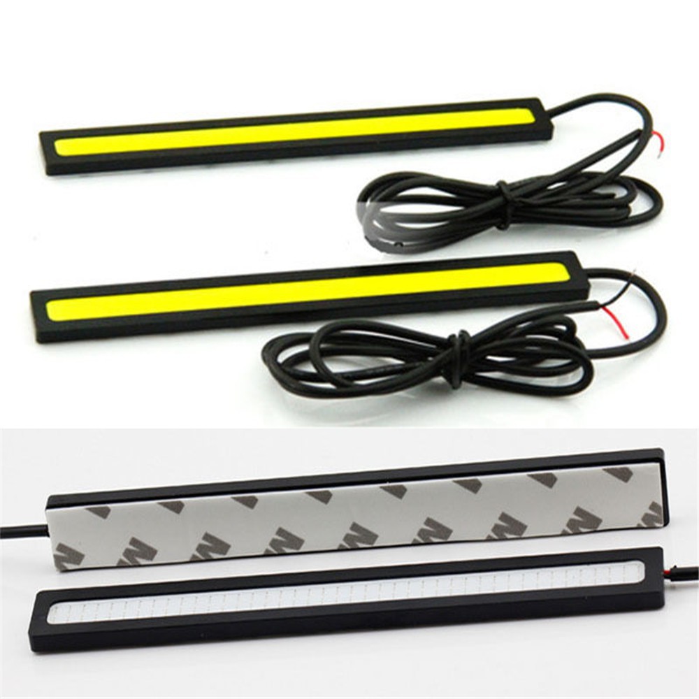 UNI-SHINE 1 mảnh 17CM Đèn LED xe hơi COB DRL Đèn lái xe sương mù Trắng xanh đỏ Chống thấm nước DC12V