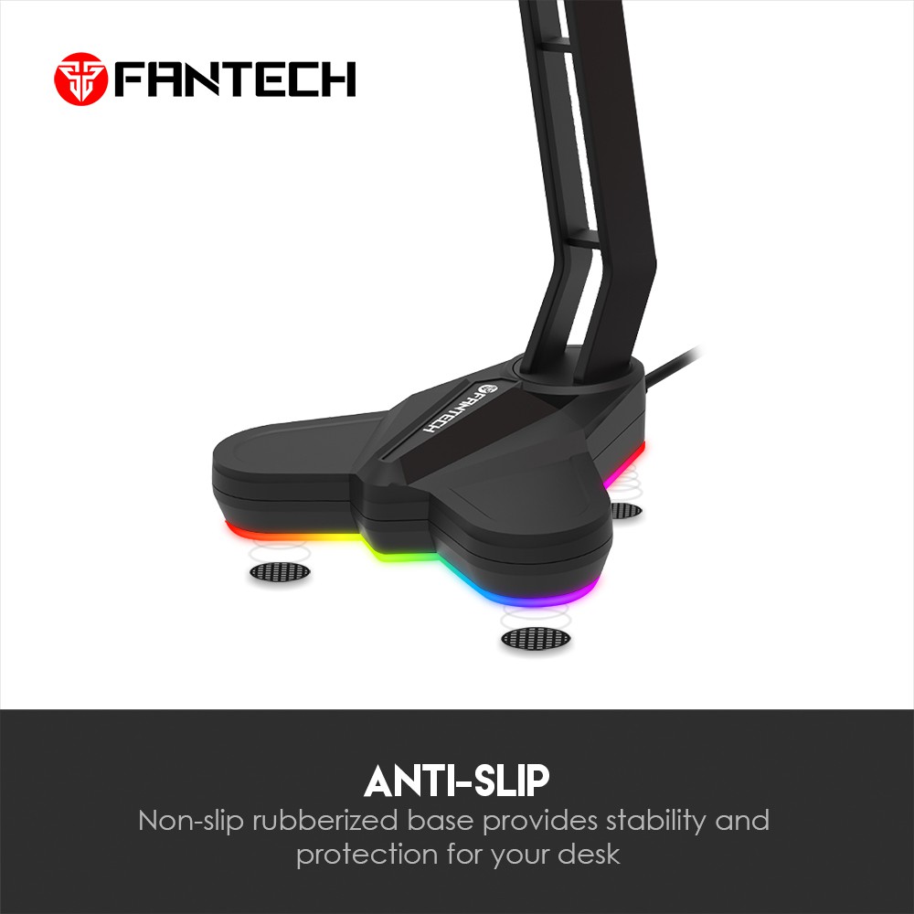 Giá đỡ tai nghe chống trơn trượt và bảo vệ tai nghe chống xước LED RGB  FANTECH AC3001s - Hãng phân phối chính thức