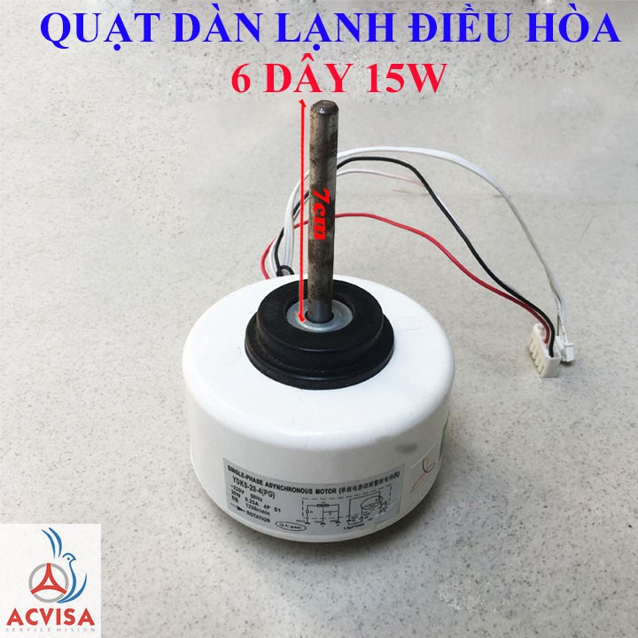 Quạt Dàn Lạnh Điều Hòa 5 Dây Và 6 Dây Loại 15W Trục Dài