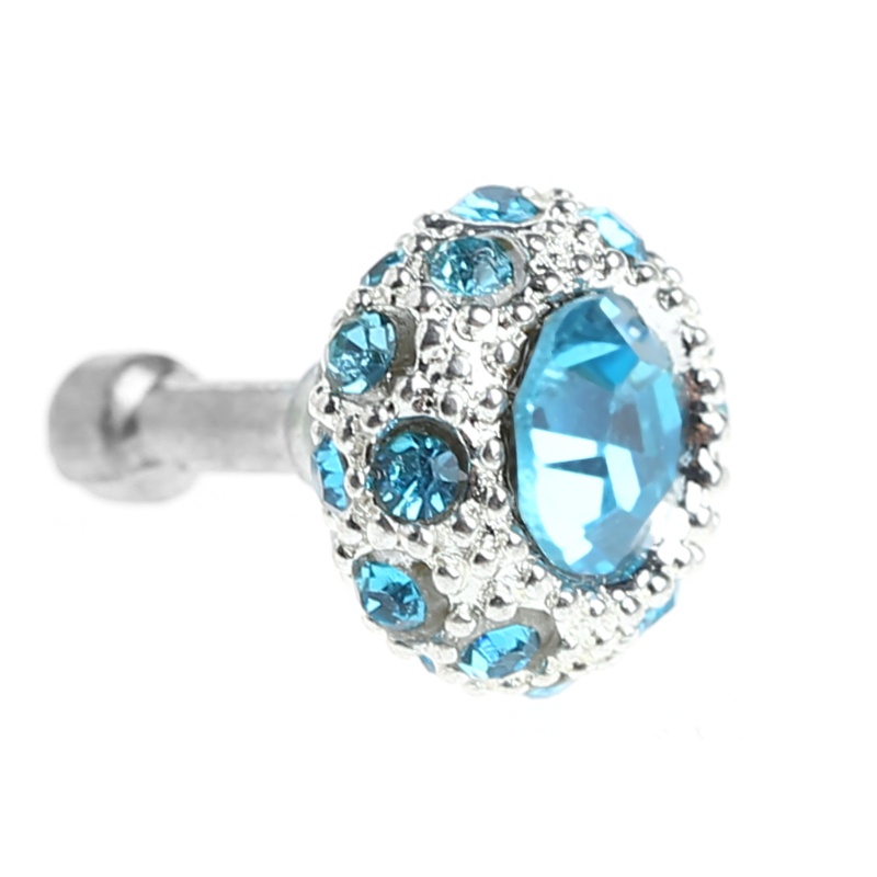 Nút chống bụi tai nghe điện thoại 3.5mm hình quả cầu đính đá nhiều màu