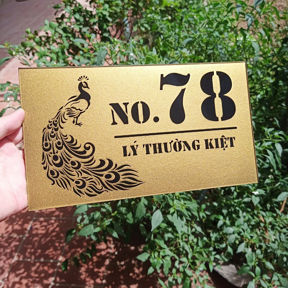 Bảng, biển số nhà mẫu hình con công