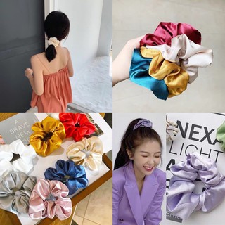 Dây buộc tóc,cột tóc lụa bóng thời trang vải scrunchies