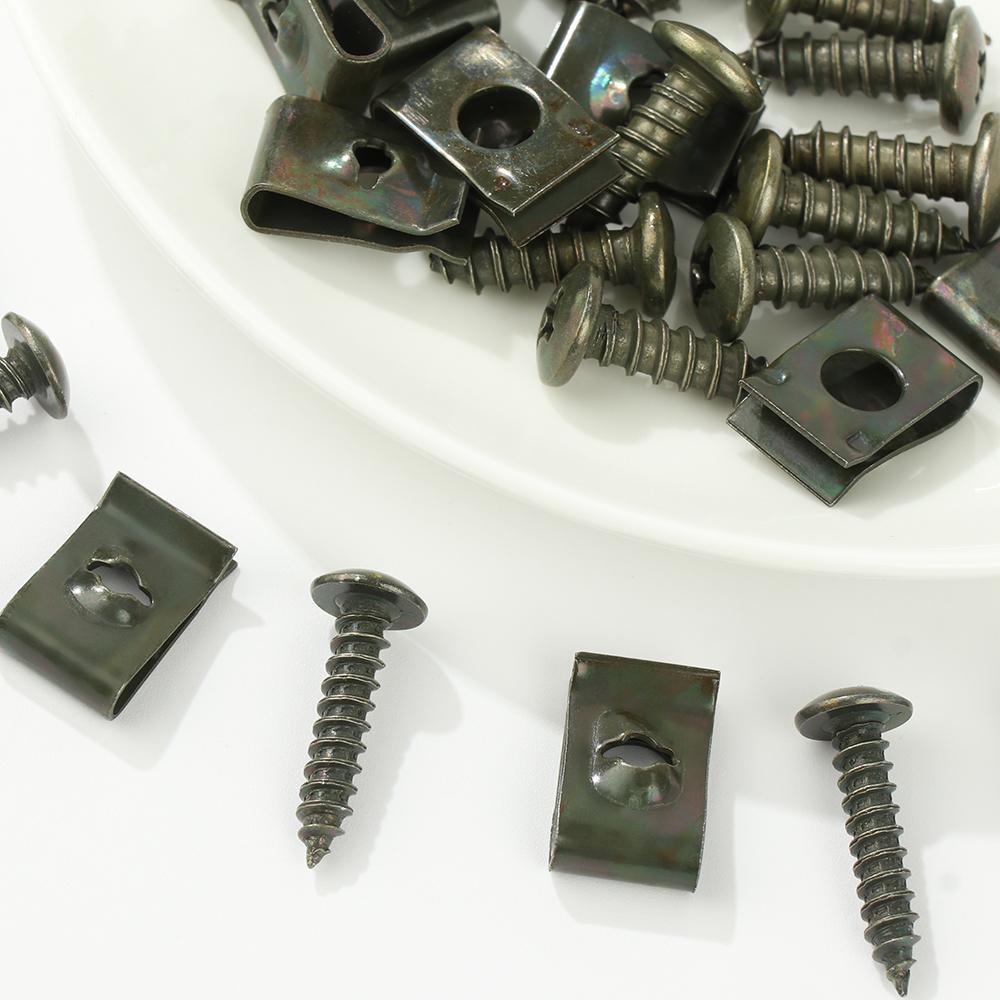 MAYSHOW Bộ 10 Ốc Vít Nhựa 6 Kiểu Tự Cắt Cho Xe Máy / Xe Hơi / Scooter Ốp