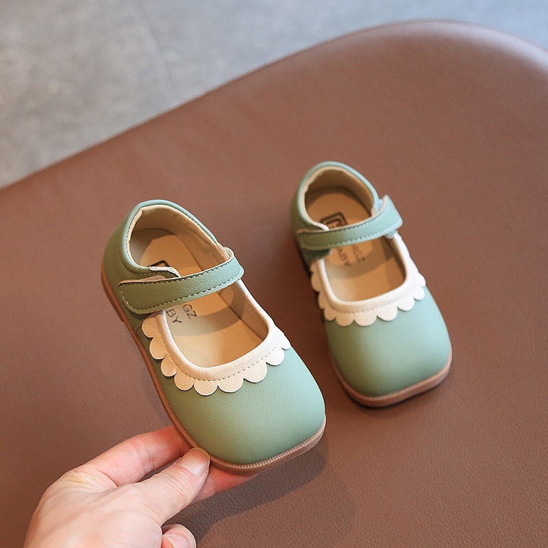 Giày Búp Bê Da Mềm Chống Trượt Phong Cách Vintage Dễ Thương Cho Bé Gái 1-8 Tuổi