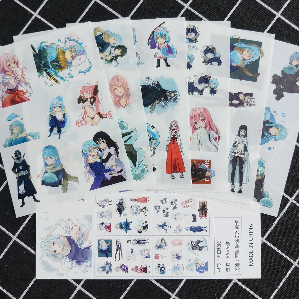 [Sticker] Hình Dán Anime Rimuru Tempest (6 Tấm)