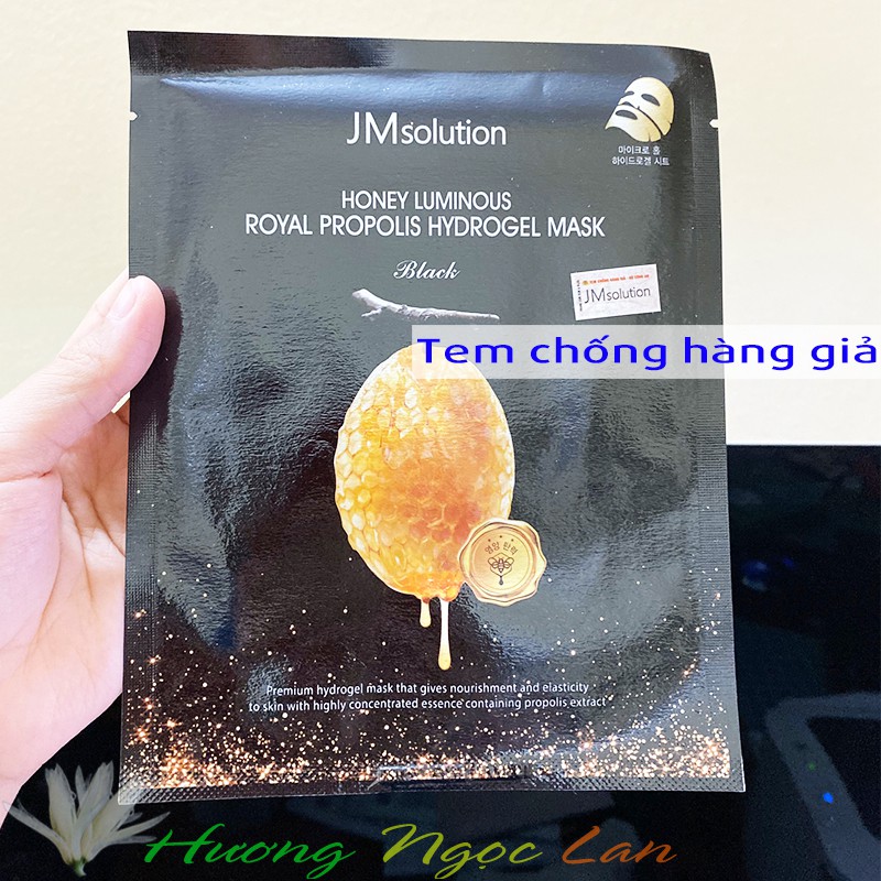 JMSolution Mặt Nạ Jelly Thạch Mật Ong Chống Lão Hóa Da Honey Luminous Royal Propolis Hydrogel Mask Back 30g