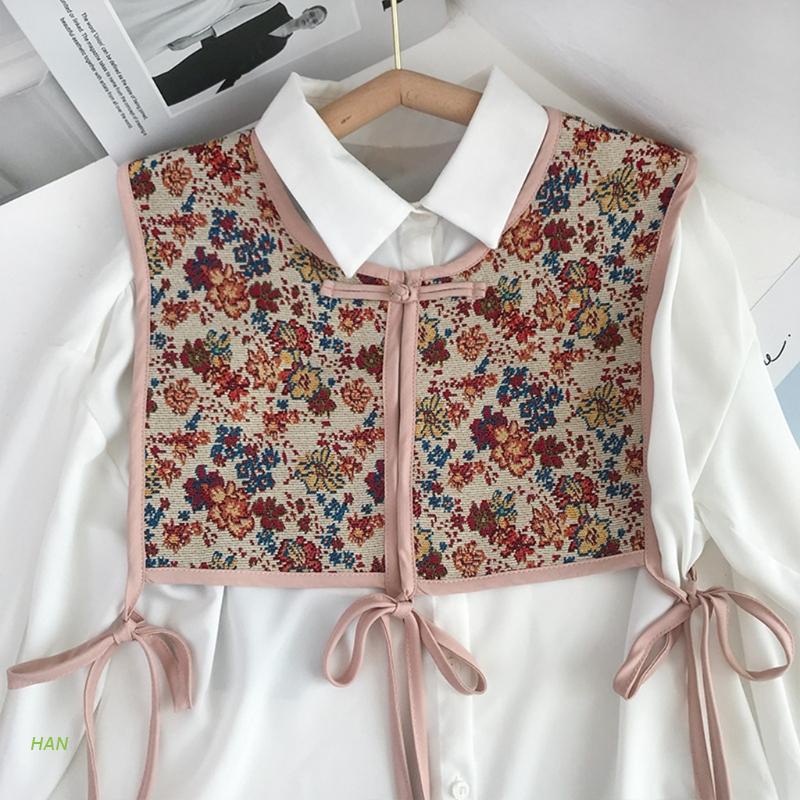Cổ Áo Giả Kiểu Sườn Xám Thêu Hoa Phong Cách Vintage Cho Nữ