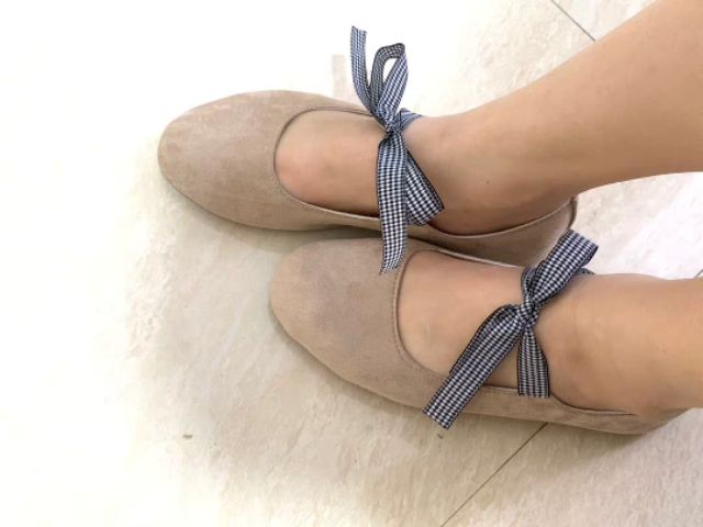 Giày Bệt Búp Bê Nữ Thắt Nơ caro Duyên Dáng | BigBuy360 - bigbuy360.vn