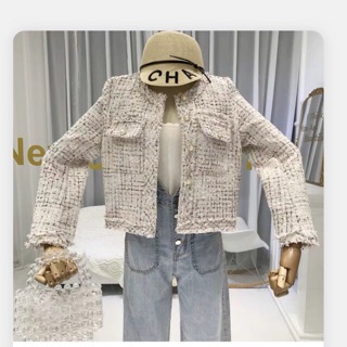 Áo dạ tweed sang chảnh