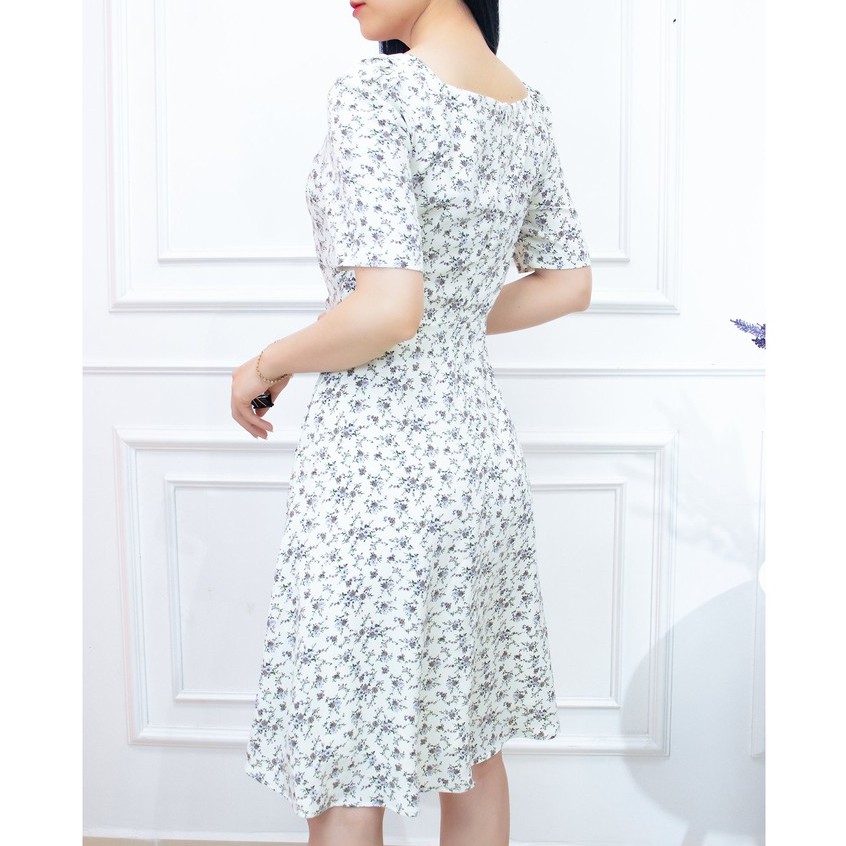 Váy hoa nữ Ullzang dáng dài dây thắt Eo - Đầm Công Sở Thiết Kế Dự Tiệc Dáng Xoè Tay Ngắn Dễ Thương -AMYRA DA057 | BigBuy360 - bigbuy360.vn