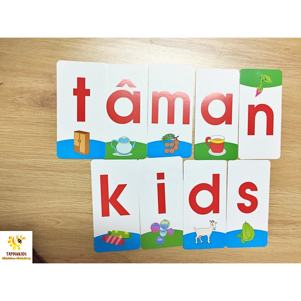 Bộ Thẻ Học Flashcard Tiếng Việt Và Tập Đánh Vần Cho Bé Gồm 42 Thẻ - Đồ Chơi Giáo Dục