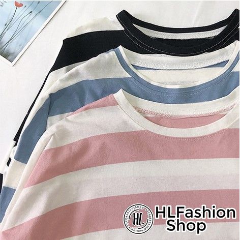 Áo Thun Tay Dài Oversize sọc trắng in vi tính mềm mại | BigBuy360 - bigbuy360.vn