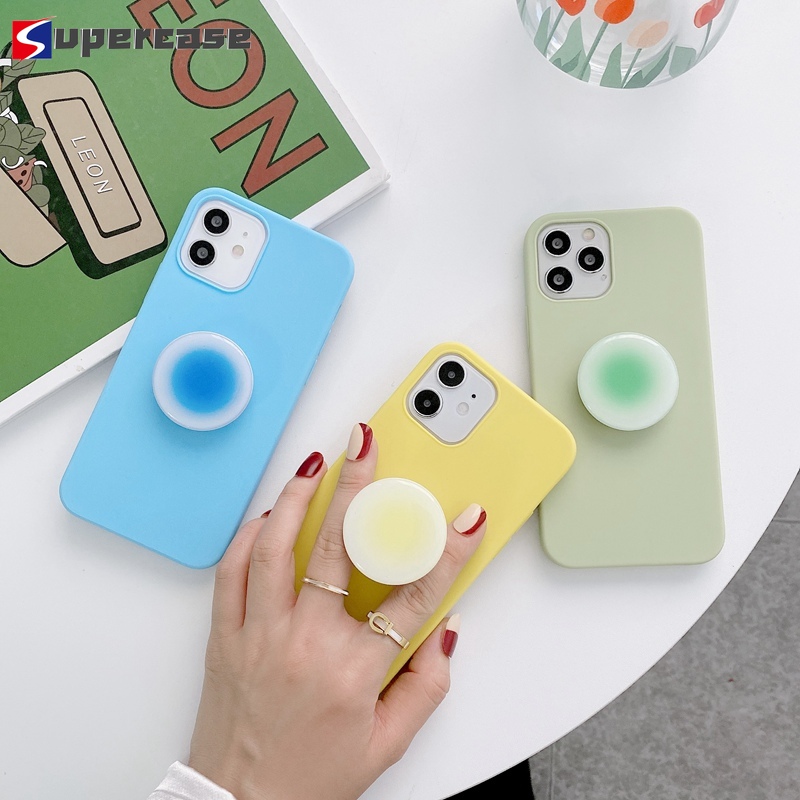 POP SOCKET Ốp Lưng Màu Gradient Có Giá Đỡ Tiện Dụng Cho Xiaomi Mi A2 Lite Redmi Note 7 6 5 Pro 7a Y3