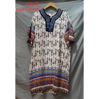 Đầm suông thổ cẩm Boho