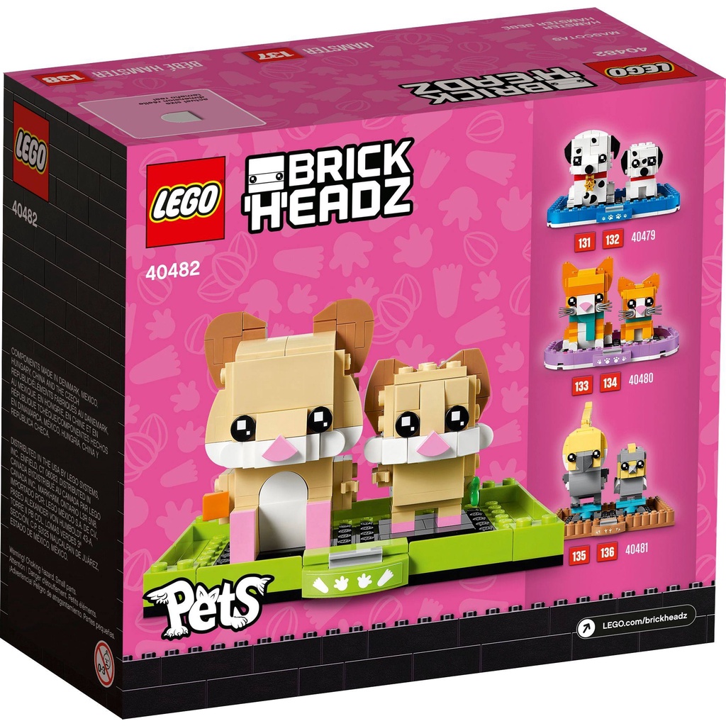 Lego 40482 Brickheadz Hamster & Baby Hamster