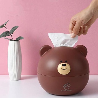 Hộp đựng khăn giấy chống bụi hình gấu 3d dễ thương