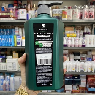 Sữa tắm gội Romano Classic 650g
