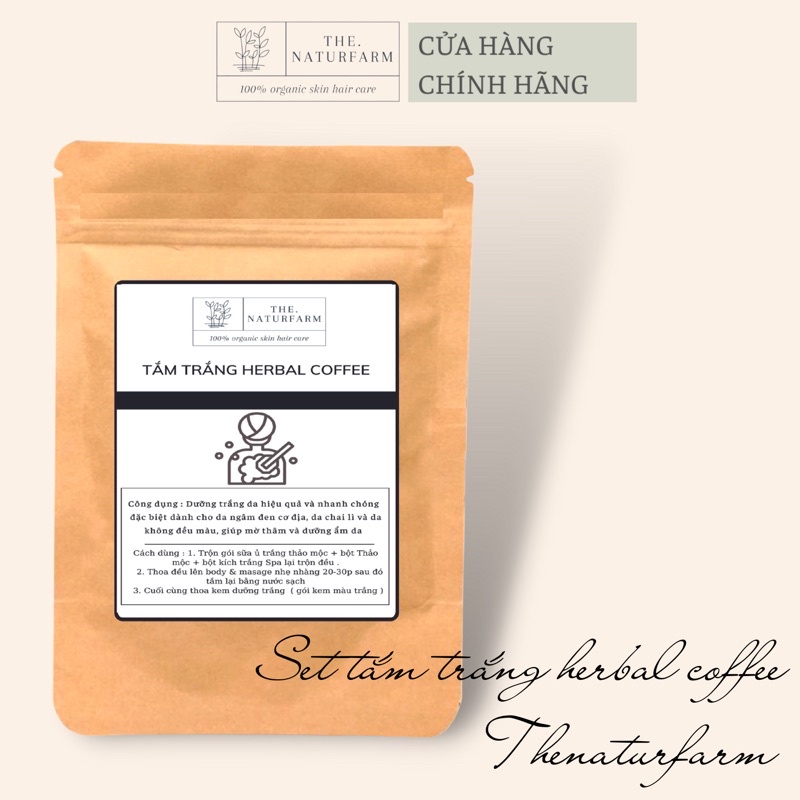 [ Sỉ 5 Set ] Tắm trắng Herbal coffee .Cam kết tắm là trắng - công thức chuẩn spa