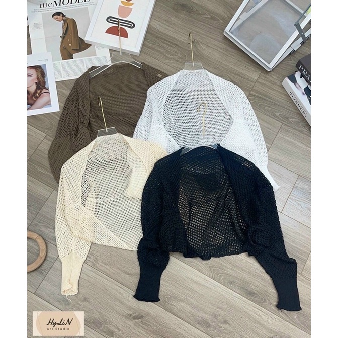 Áo khoác len mỏng cardigan 4 màu siêu hot 2022