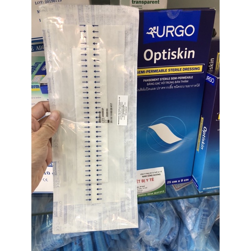 ❤️ Băng dán miếng dán kèm gạc vô trùng dán vết thương hút dịch chống không thấm nước URGO OPTISKIN 20cm x 9cm