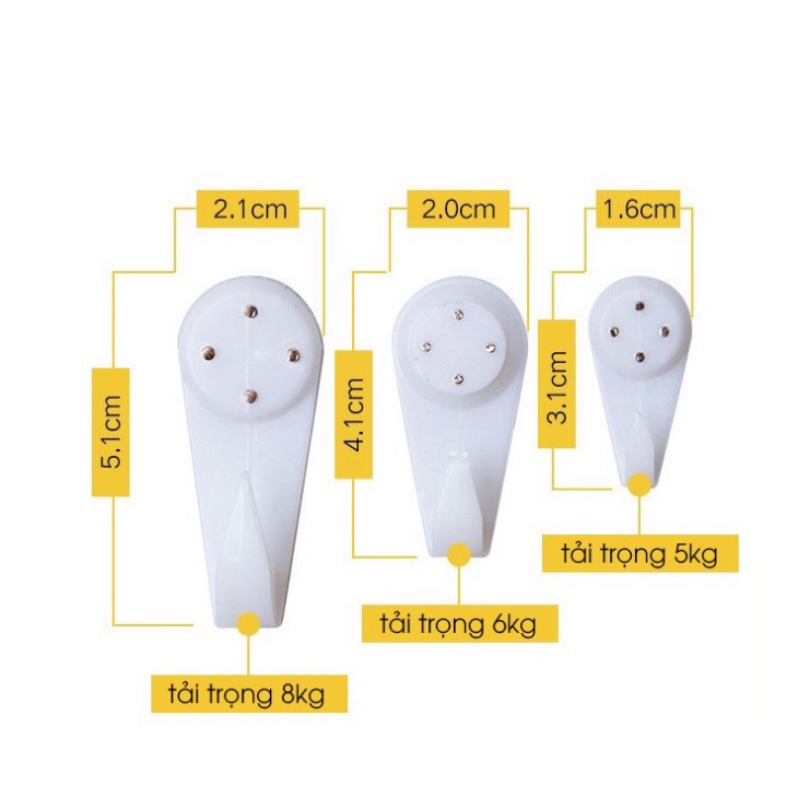Đinh ghim tường treo tranh ảnh, đồng hồ, bảng loại to 4 chân - Móc treo khung ảnh, túi xách size lớn 5*2cm (DG04)
