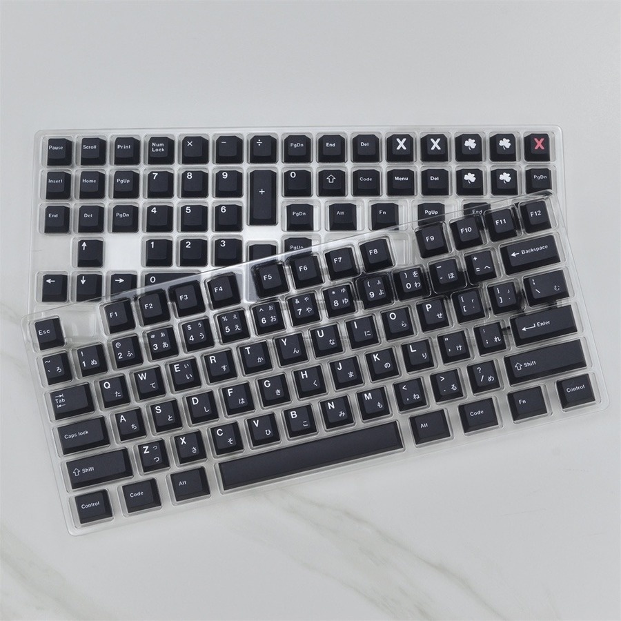 129 Phím GMK màu đen tối giản Keycaps Cherry Profile Nhật Bản PBT Dye Sub Bàn phím cơ Keycaps
