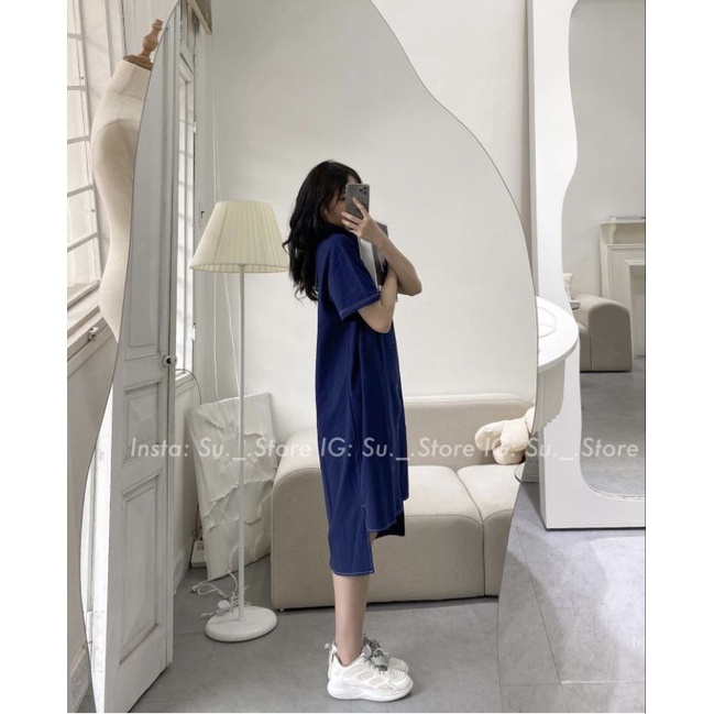 Váy sơ mi vạt vuông đuôi tôm phong cách Hàn Quốc (hàng sẵn) | BigBuy360 - bigbuy360.vn