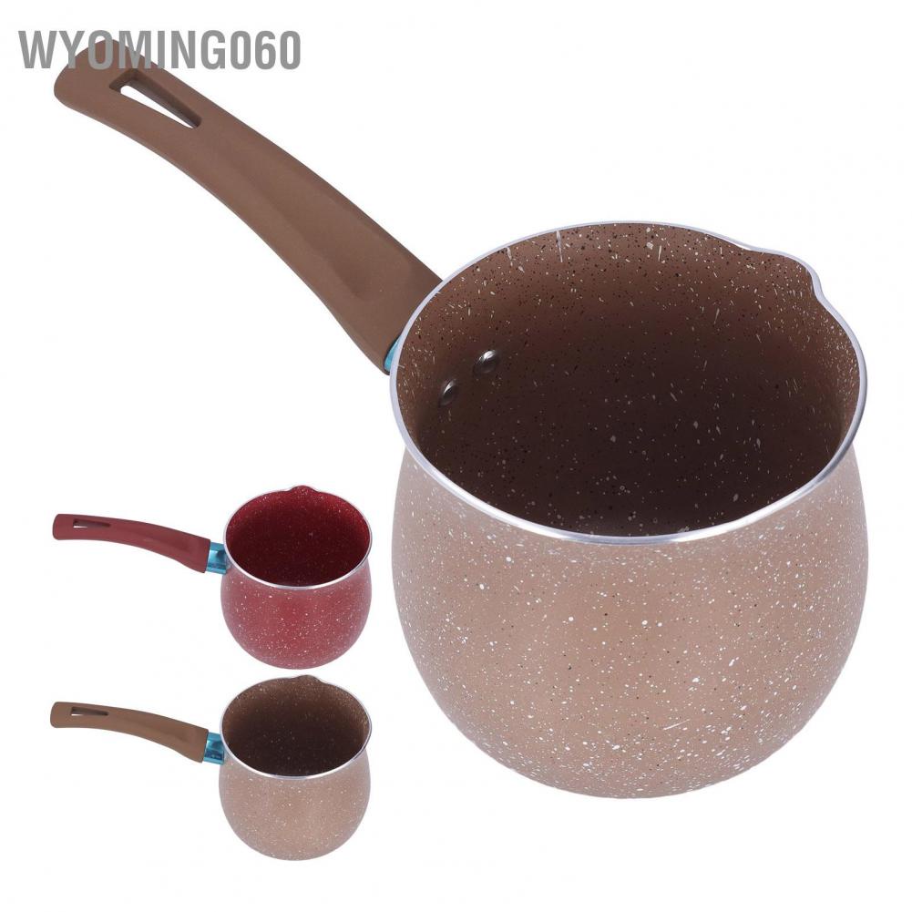 Wyoming060 Aluminium Alloy Non Stick Milk Pan Mini Coffee Pot Saucepan Lightweight Kitchen Cooking