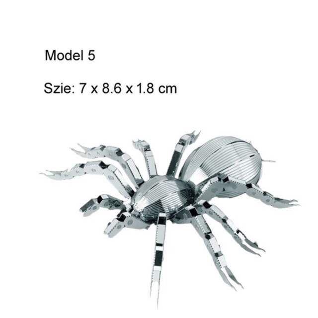 Đồ chơi mô hình lắp ráp 3d kim loại con nhện, đồ chơi xếp hình